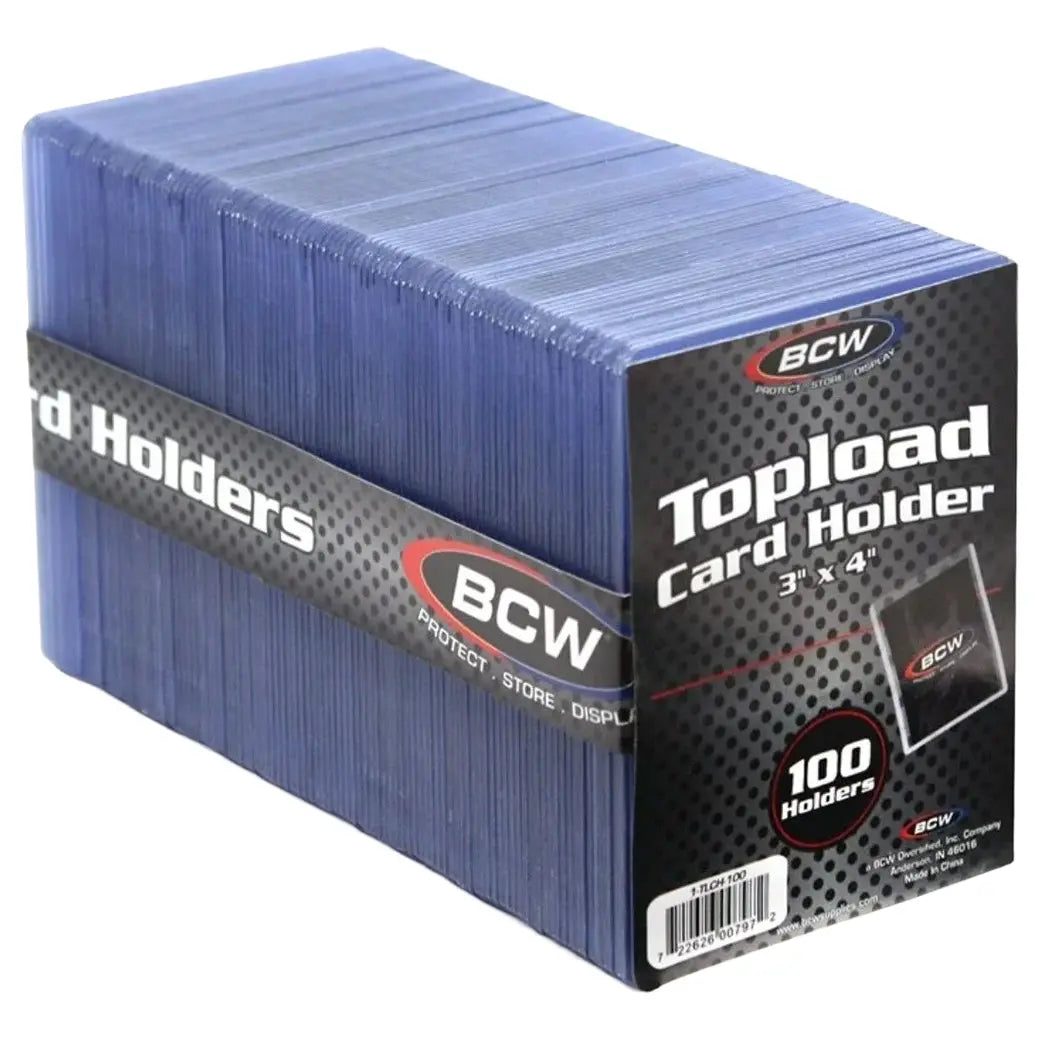 BCW 3x4 Topload Card Holder Standard Pack of 100 | Comic book storage supplies Australia