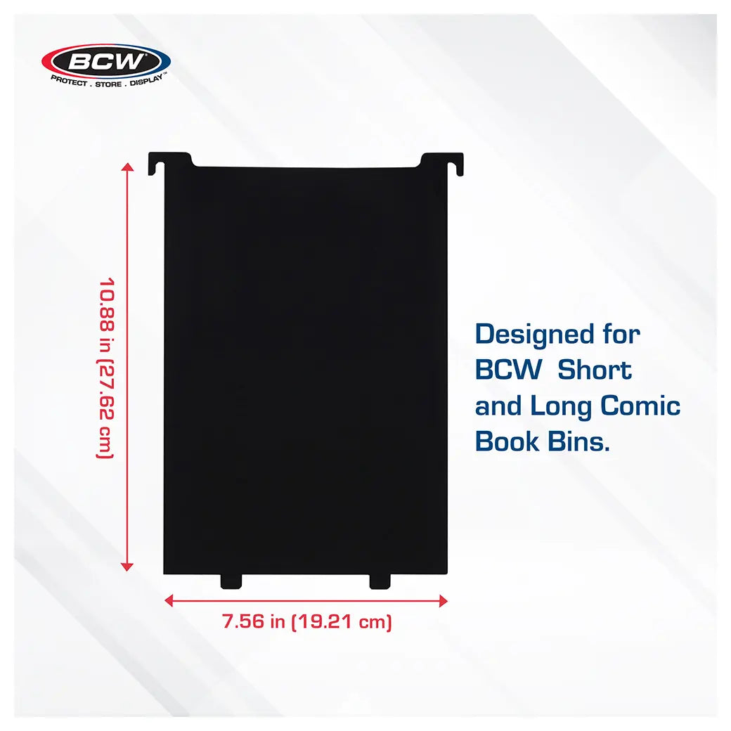 BCW Comic Book Bin Partitions Black | Comic book storage supplies Australia