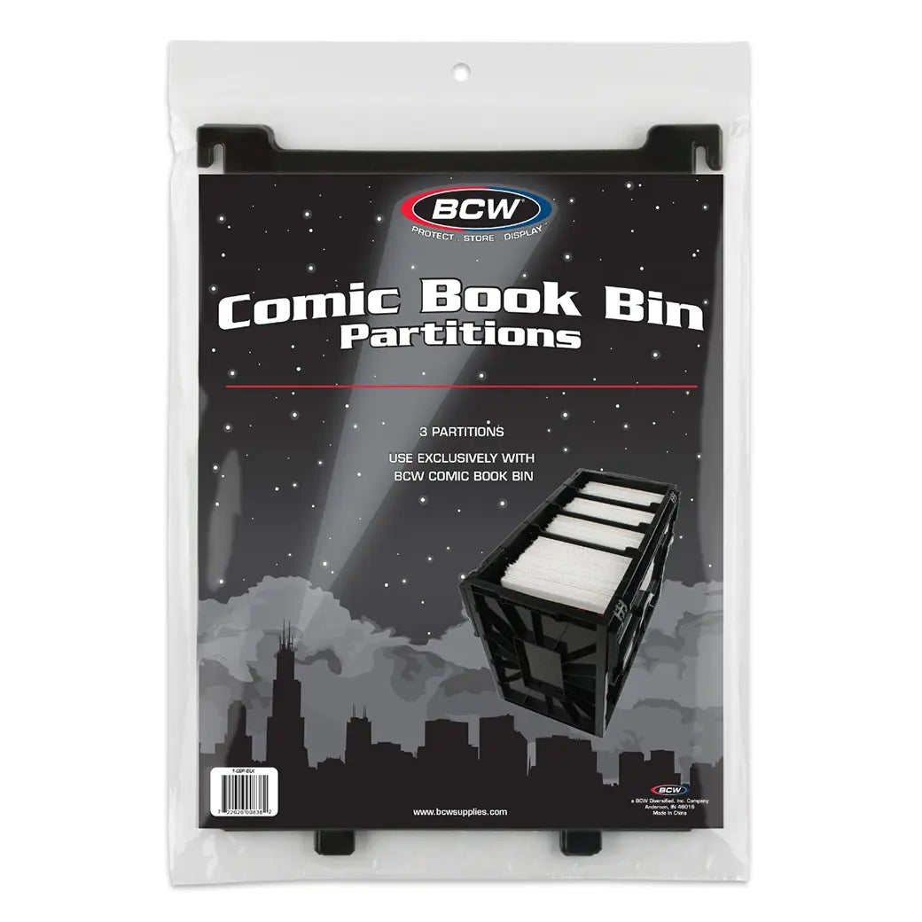 BCW Comic Book Bin Partitions Black | Comic book storage supplies Australia