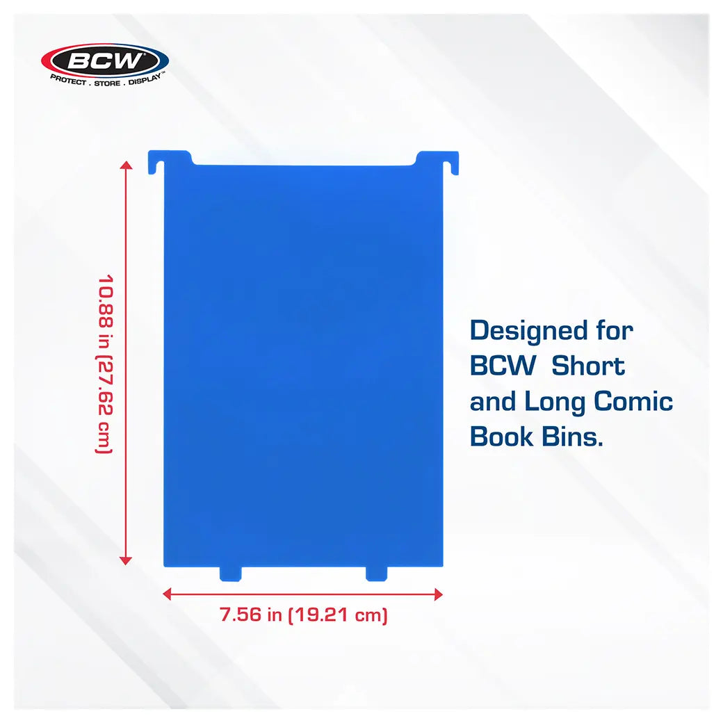 BCW Comic Book Bin Partitions Blue | Comic book storage supplies Australia