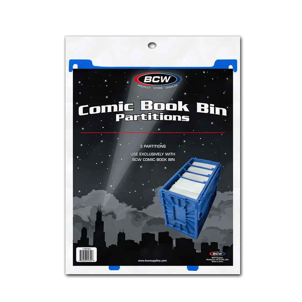 BCW Comic Book Bin Partitions Blue | Comic book storage supplies Australia