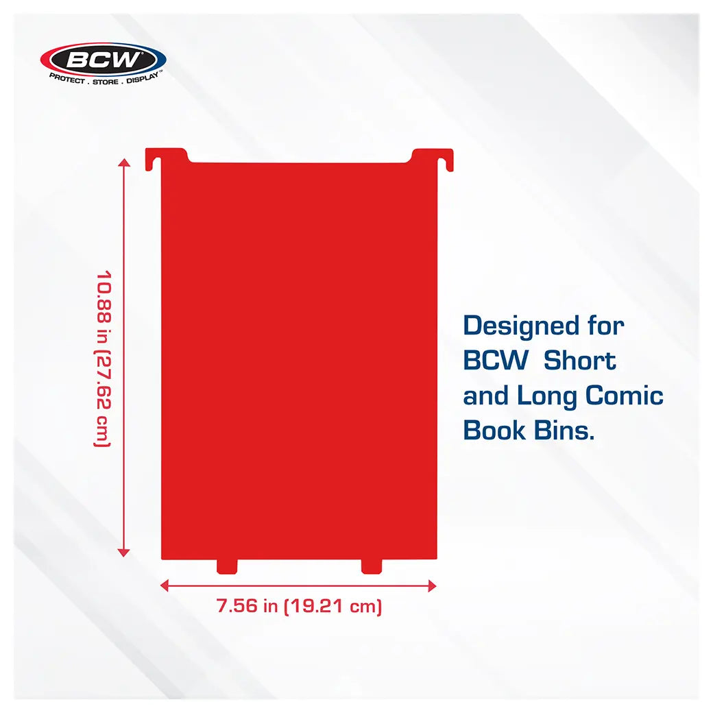 BCW Comic Book Bin Partitions Red | Comic book storage supplies Australia