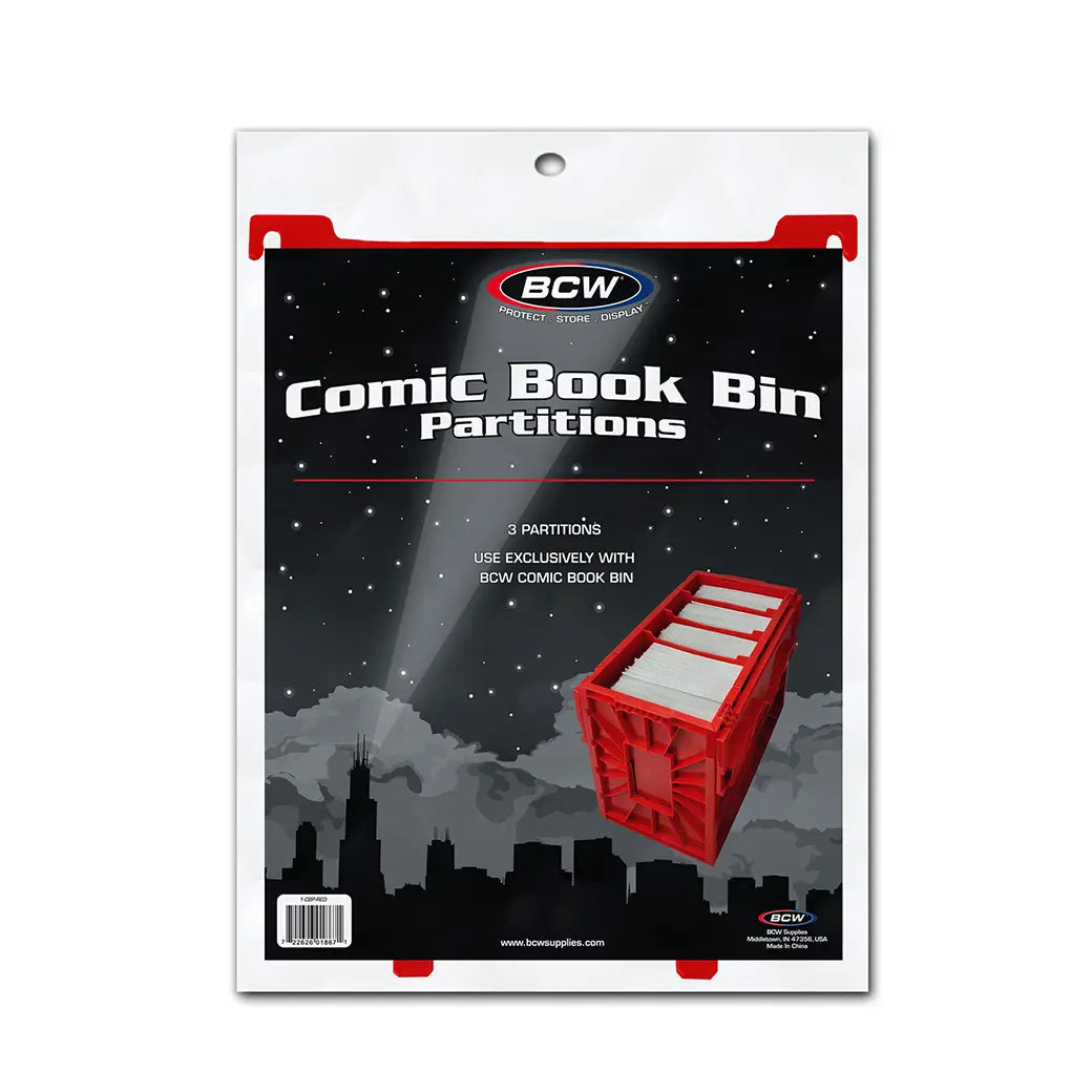 BCW Comic Book Bin Partitions Red | Comic book storage supplies Australia