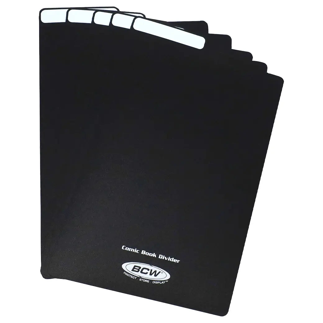 BCW Comic Book Dividers Black | Comic book storage supplies Australia