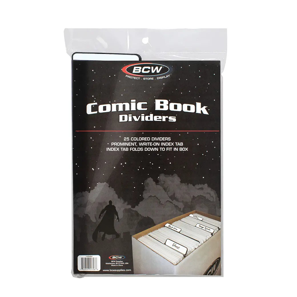 BCW Comic Book Dividers Black | Comic book storage supplies Australia