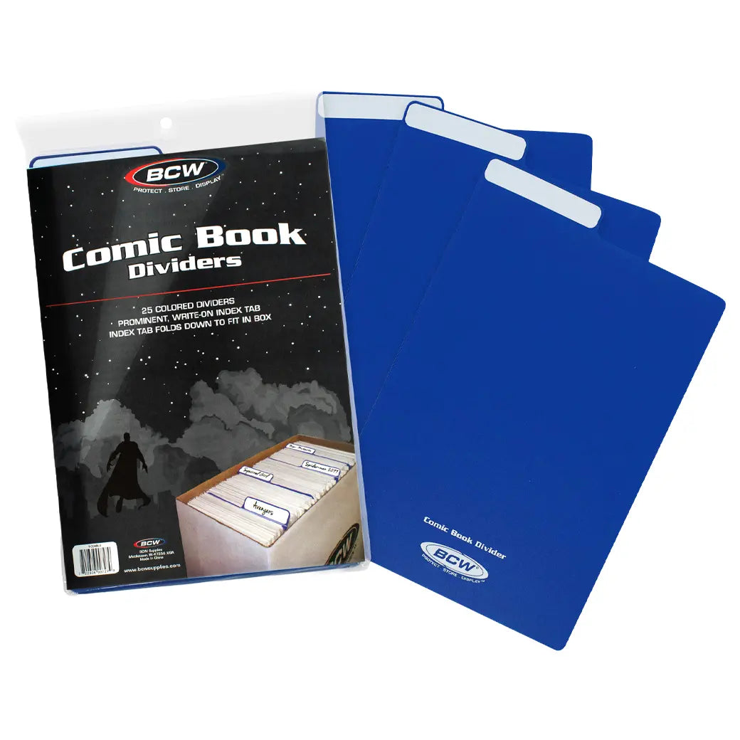 BCW Comic Book Dividers Blue | Comic book storage supplies Australia
