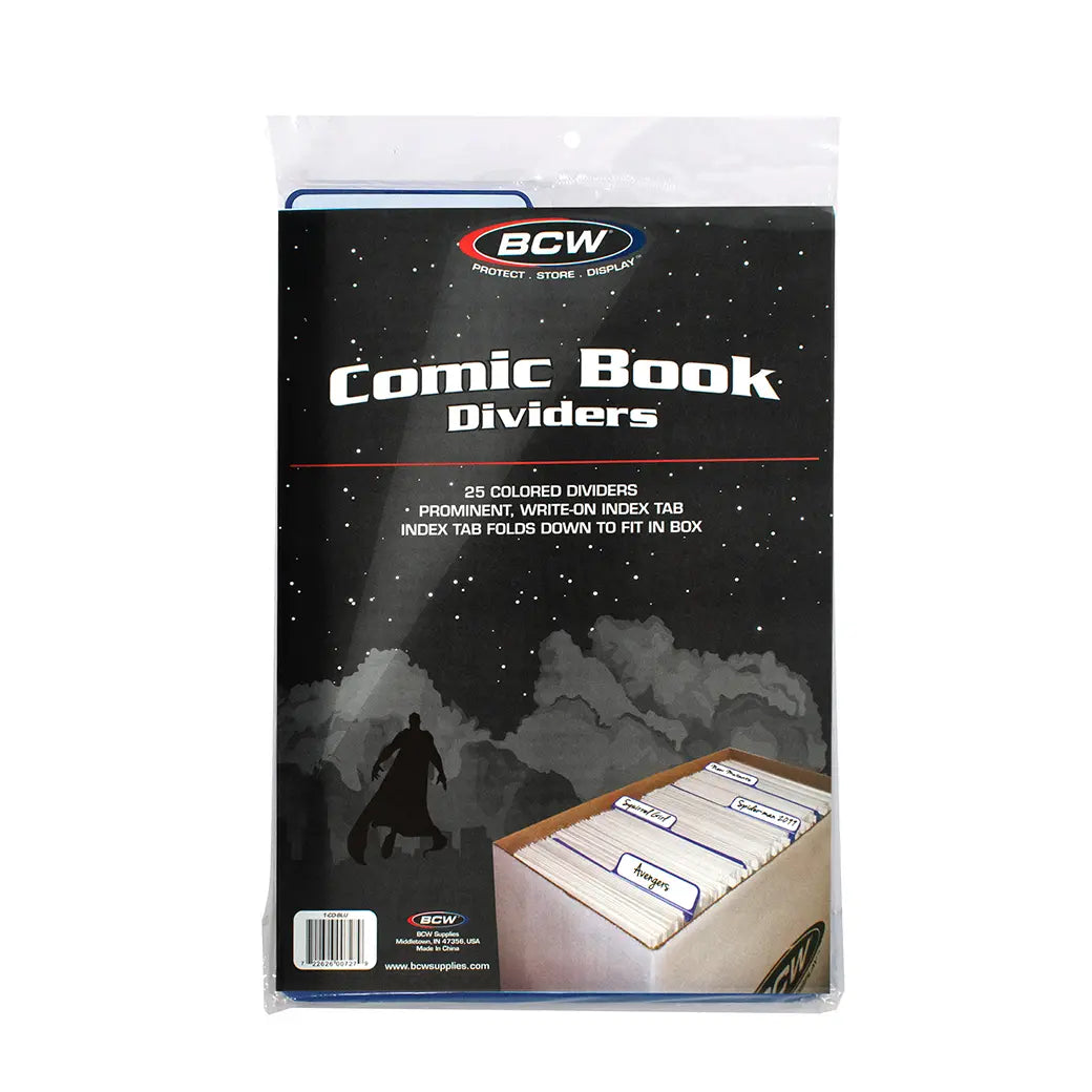 BCW Comic Book Dividers Blue | Comic book storage supplies Australia