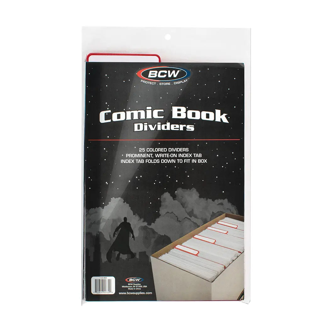 BCW Comic Book Dividers Red | Comic book storage supplies Australia