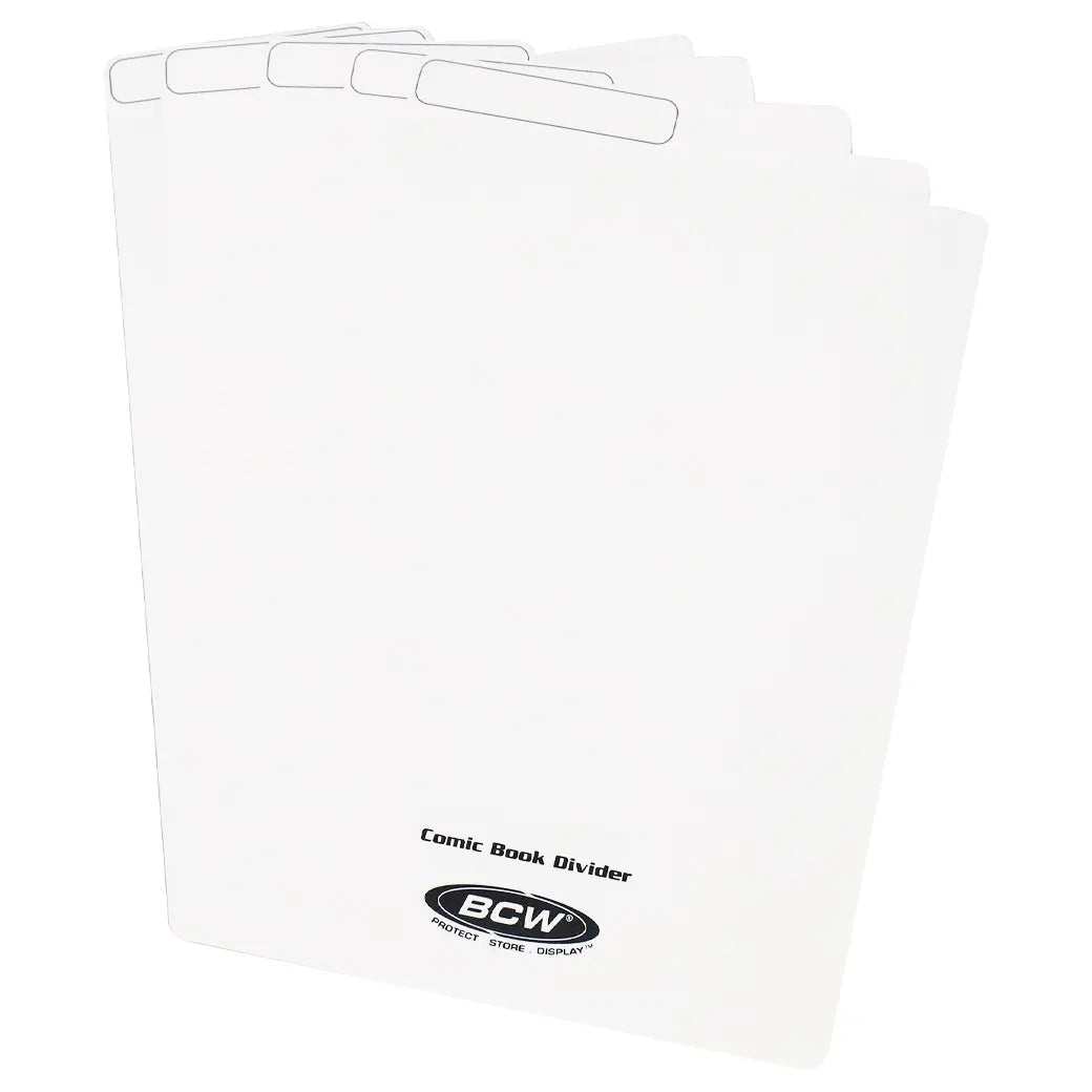 BCW Comic Book Dividers White | Comic book storage supplies Australia