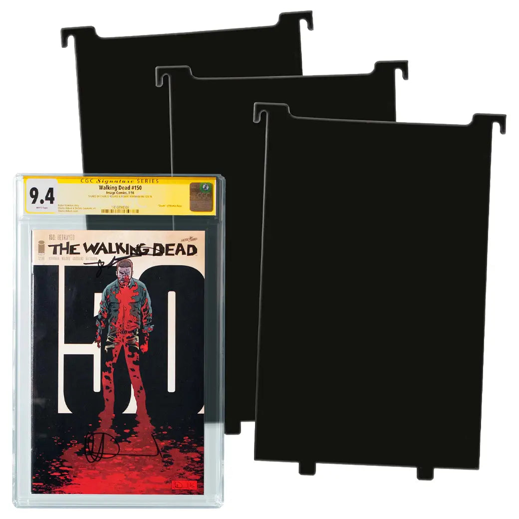 BCW Graded Comic Book Bin Partitions Black | Comic book storage supplies Australia