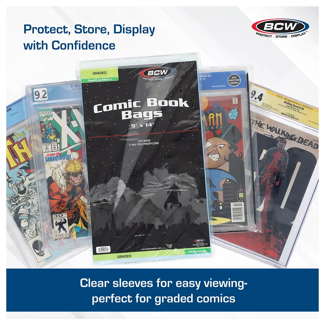 BCW Graded Resealable Comic Book Bags | Comic book storage supplies Australia