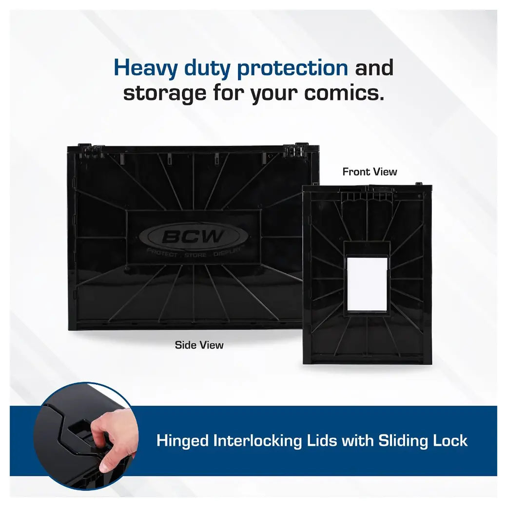 BCW Short Comic Book Bin Black | Comic book storage supplies Australia