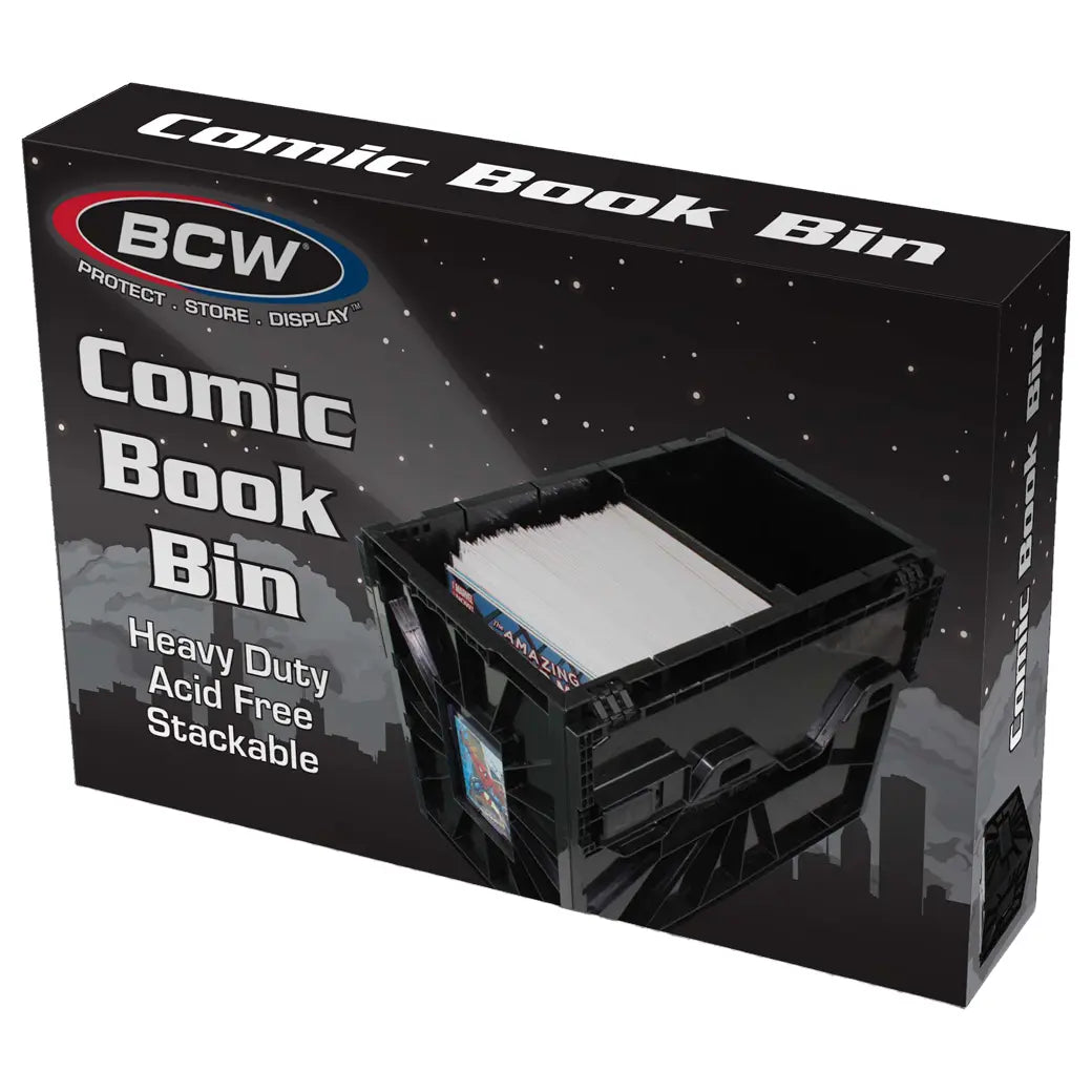 BCW Short Comic Book Bin Black | Comic book storage supplies Australia