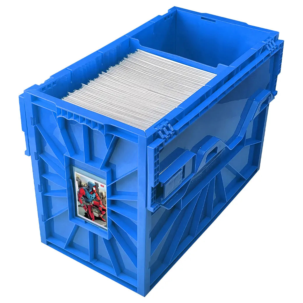 BCW Short Comic Book Bin Blue | Comic book storage supplies Australia