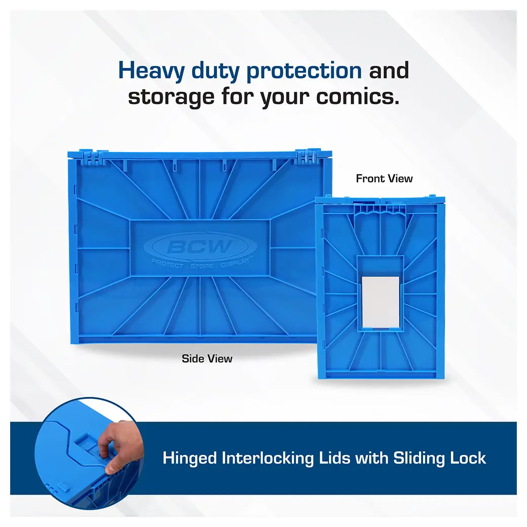 BCW Short Comic Book Bin Blue | Comic book storage supplies Australia