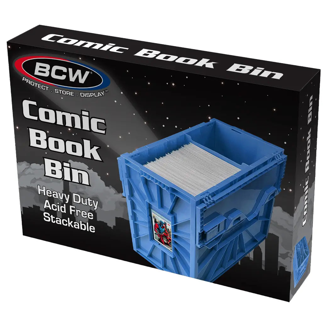 BCW Short Comic Book Bin Blue | Comic book storage supplies Australia