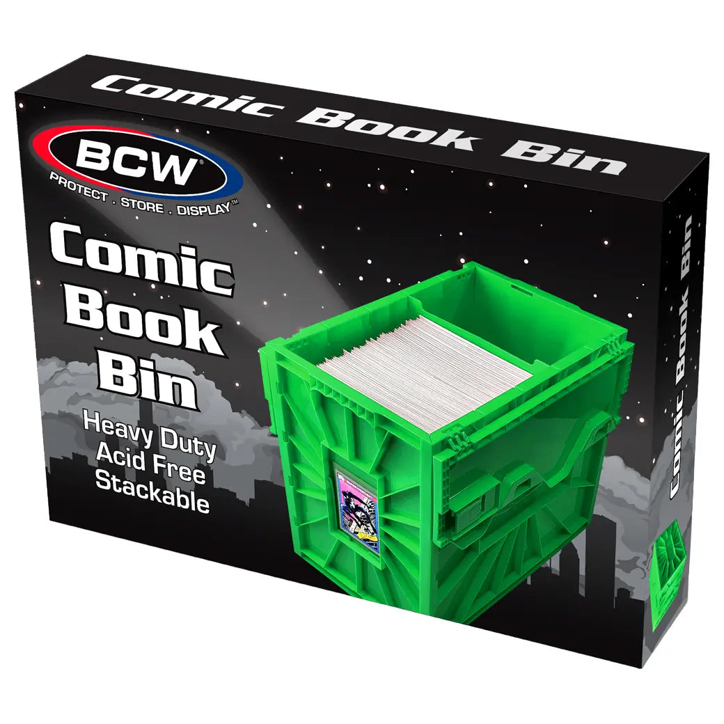 BCW Short Comic Book Bin Green | Comic book storage supplies Australia