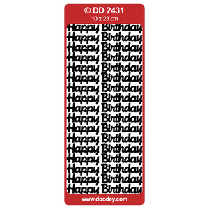 Doodey Peel-Off Outline Stickers - Happy Birthday (Large)