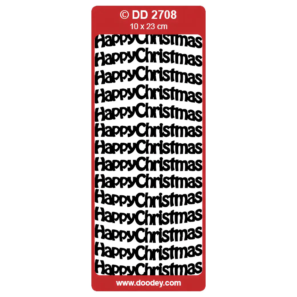 Doodey Peel-Off Outline Stickers - Happy Christmas