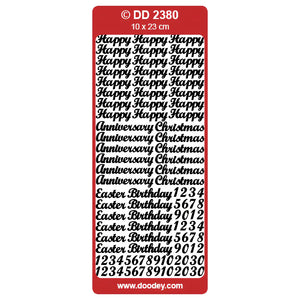 Doodey Peel-Off Outline Stickers - Happy Various Holidays / Birthday