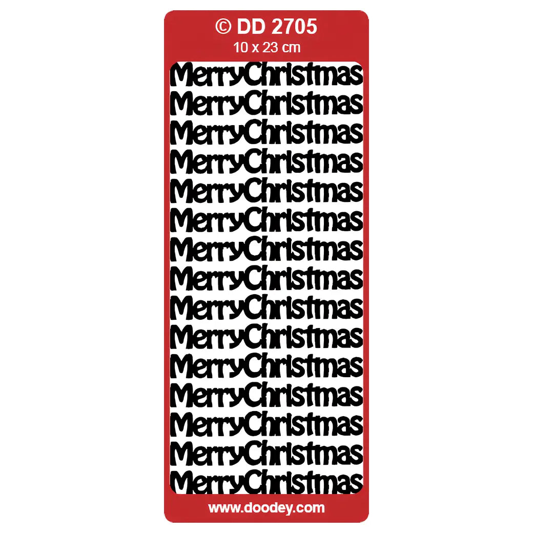Doodey Peel-Off Outline Stickers - Merry Christmas 1