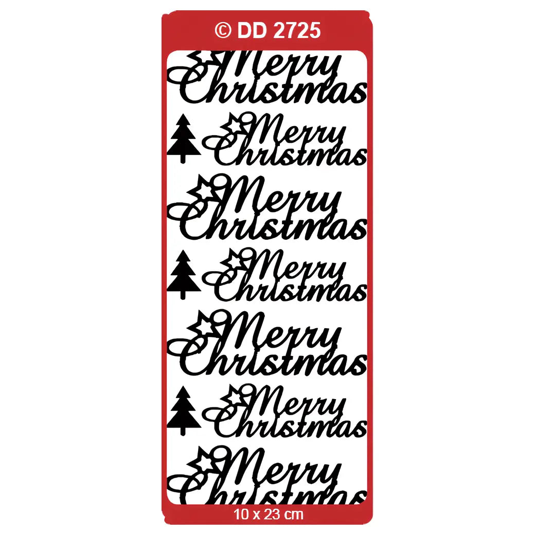 Doodey Peel-Off Outline Stickers - Merry Christmas 2