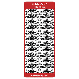 Doodey Peel-Off Outline Stickers - Merry Christmas (Shape)