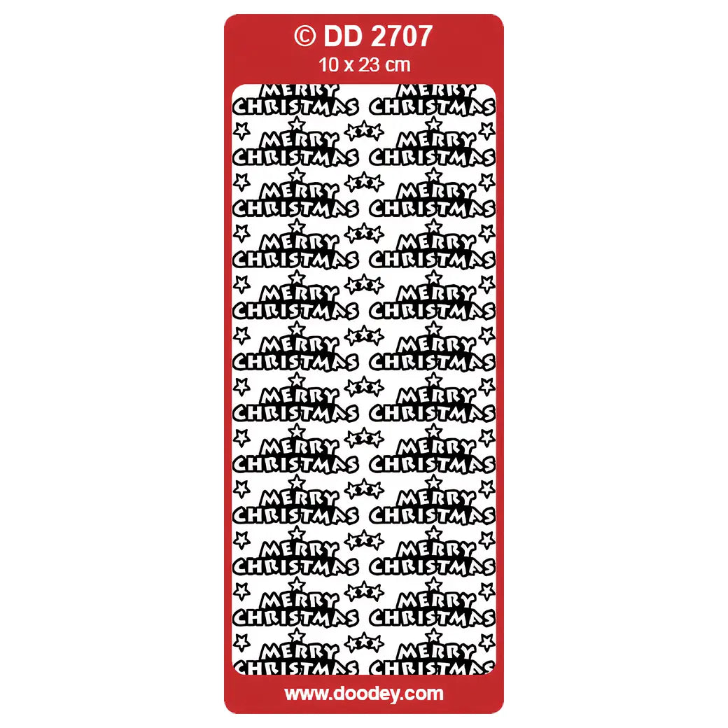 Doodey Peel-Off Outline Stickers - Merry Christmas (Shape)