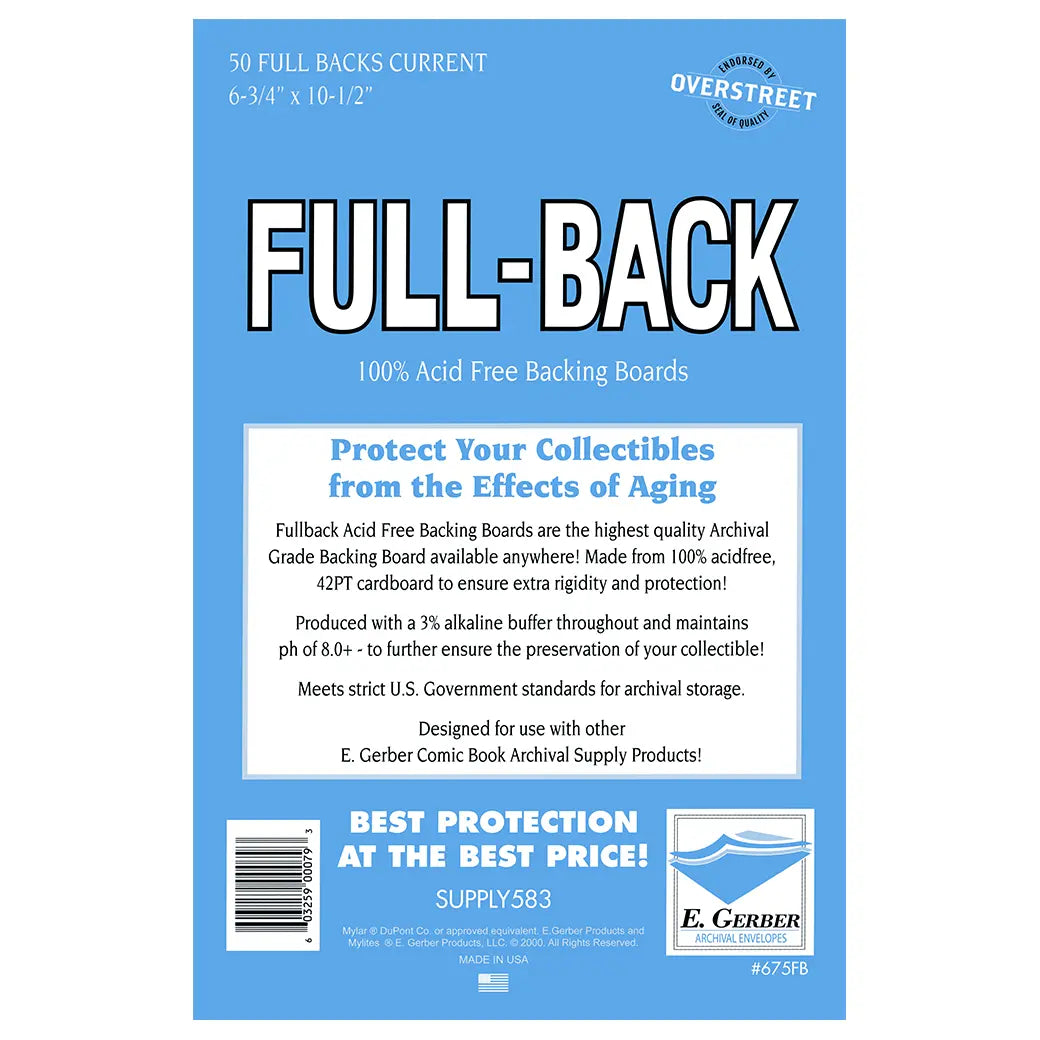 E. Gerber Full-Back Current Comics 42pt | Comic book storage supplies Australia