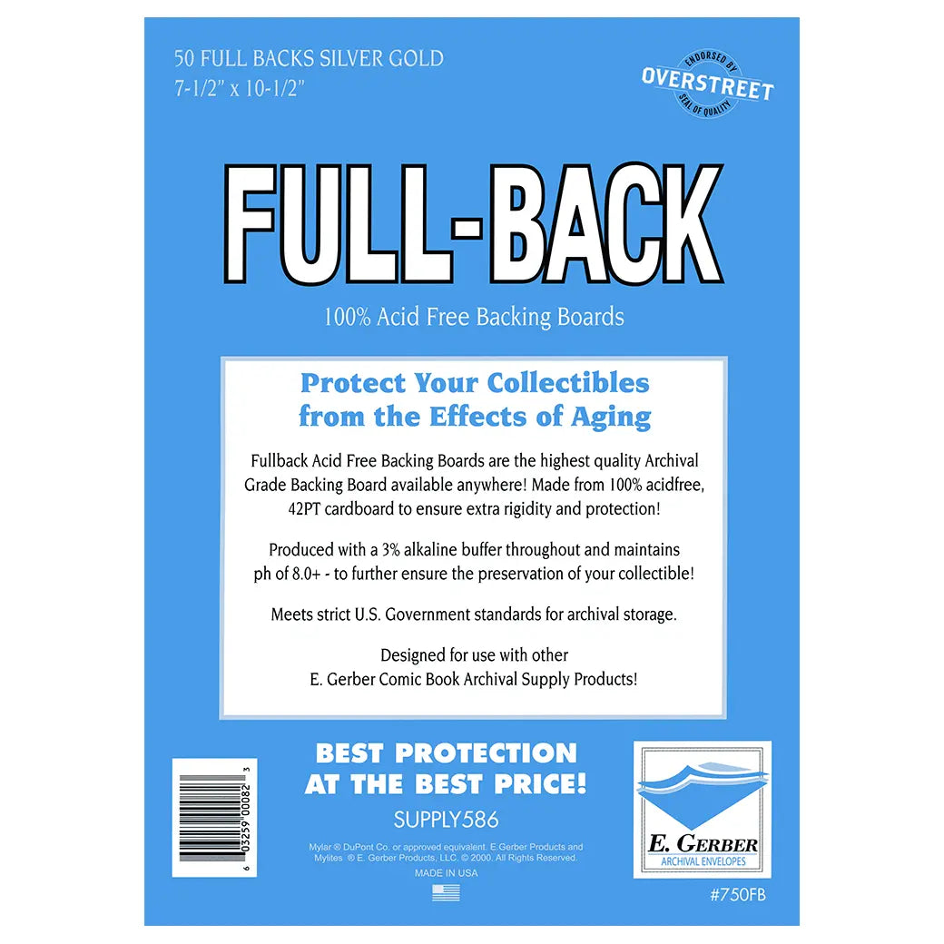 E. Gerber Full-Back Silver/Golden Comics 42pt | Comic book storage supplies Australia