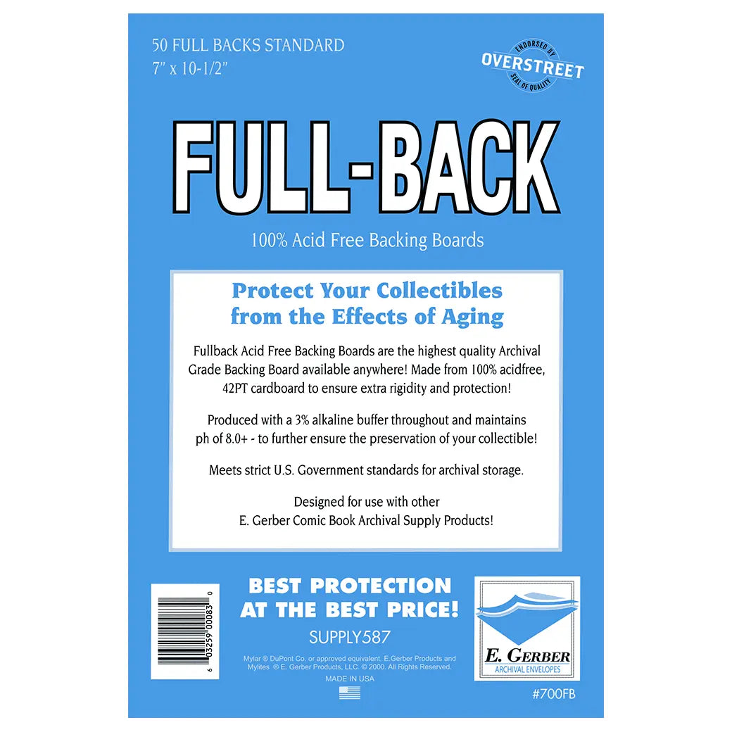 E. Gerber Full-Back Standard Comics 42pt | Comic book storage supplies Australia