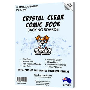 Clear Backing Boards Standard Comics | Comic book storage supplies Australia