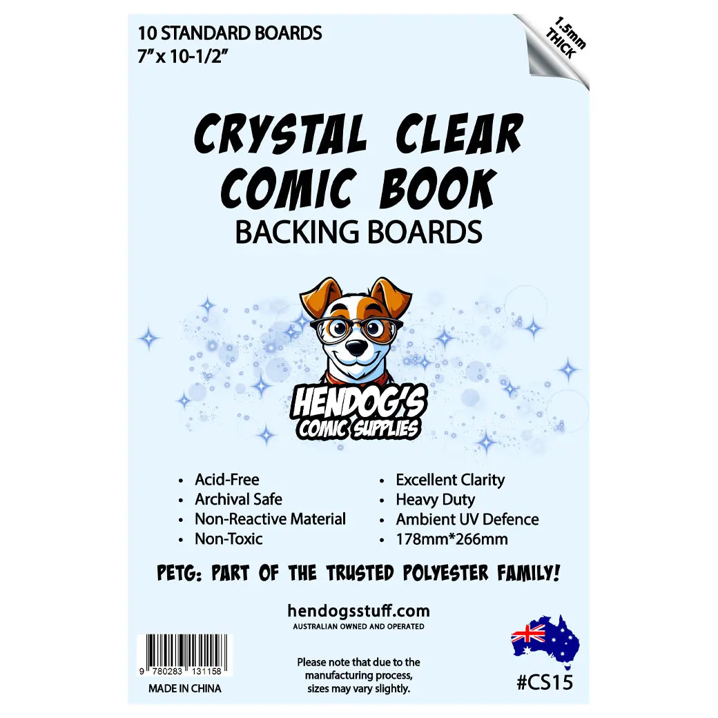 Clear Backing Boards Standard Comics | Comic book storage supplies Australia
