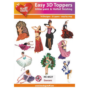 Hearty Crafts Easy 3D Toppers - Dancers | Cardmaking craft supplies Australia