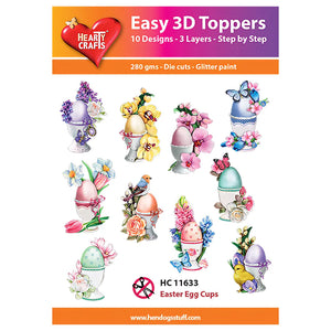 Hearty Crafts Easy 3D Toppers - Easter Egg Cups | Cardmaking craft supplies Australia
