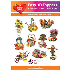 Hearty Crafts Easy 3D Toppers - Fall | Cardmaking craft supplies Australia