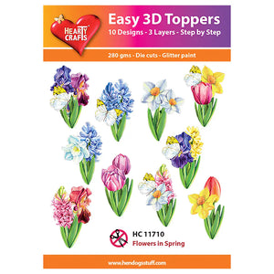 Hearty Crafts Easy 3D Toppers - Flowers in Spring 1 | Cardmaking craft supplies Australia