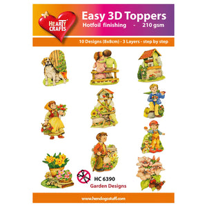 Hearty Crafts Easy 3D Toppers - Garden Designs | Cardmaking craft supplies Australia