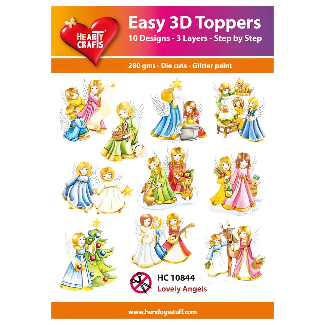 Hearty Crafts Easy 3D Toppers - Lovely Angels | Cardmaking craft supplies Australia