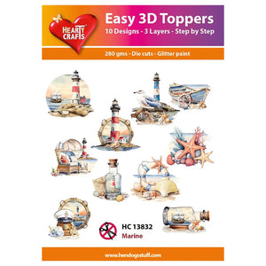 Hearty Crafts Easy 3D Toppers - Marine | Cardmaking craft supplies Australia