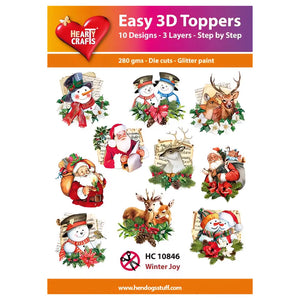 Hearty Crafts Easy 3D Toppers - Winter Joy | Cardmaking craft supplies Australia