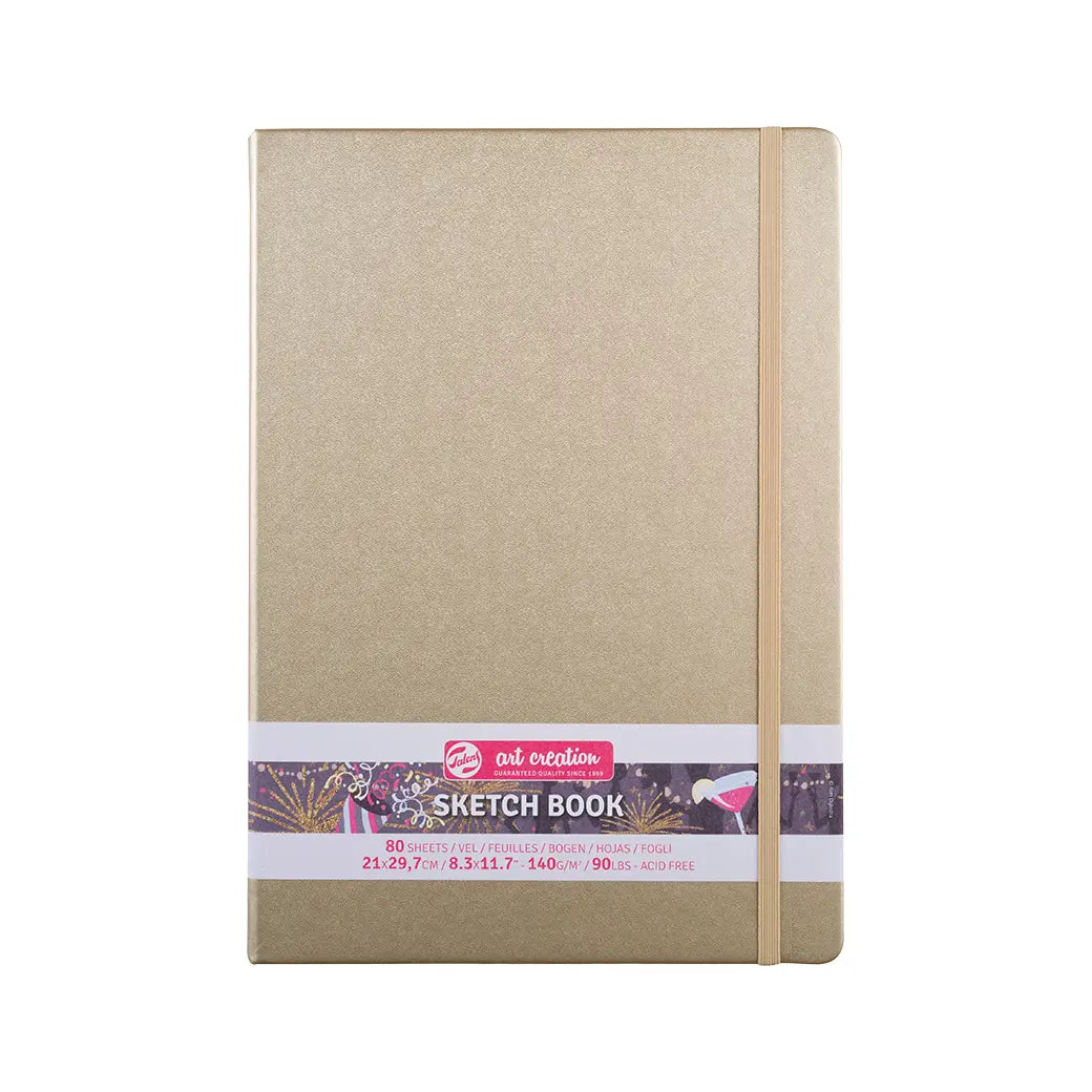 Talens Art Creation 21x29.7cm 140gsm Sketchbook White Gold | Illustration & drawing art supplies Australia