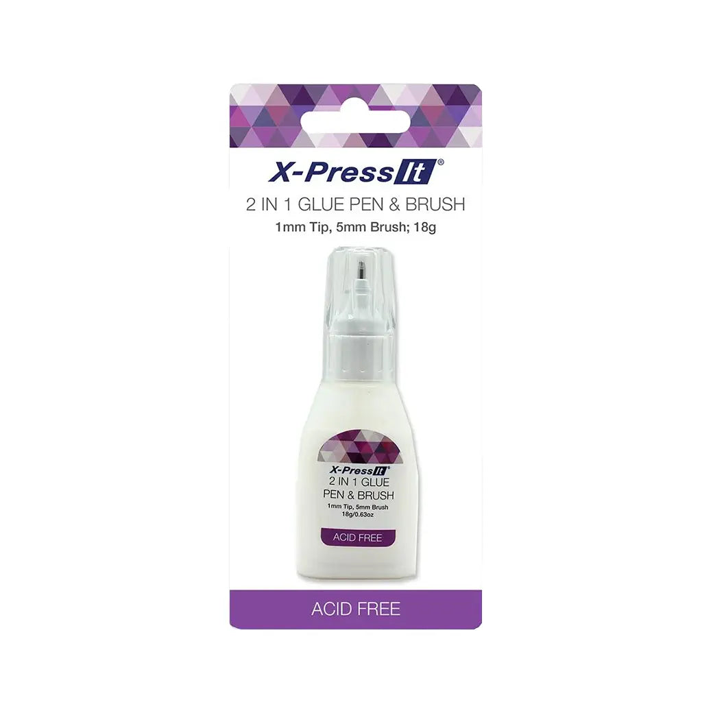 X-Press It 2 in 1 Glue Pen and Brush | Cardmaking craft supplies Australia