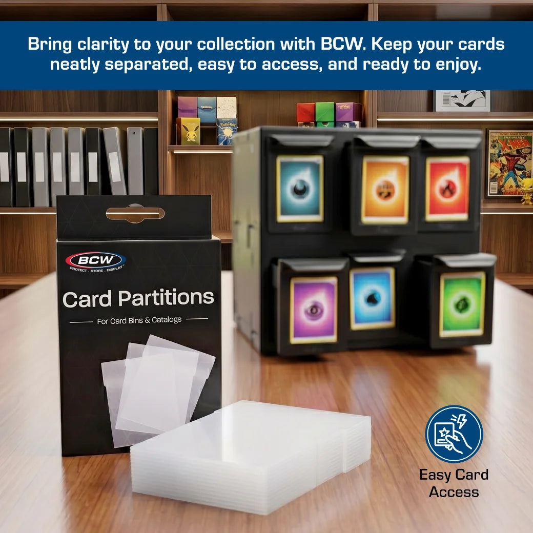 BCW Card Partitions Translucent |  | Trading card storage supplies Australia