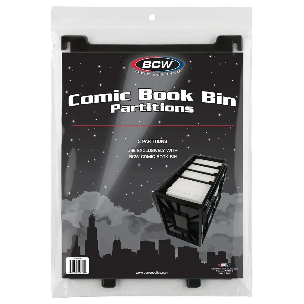 BCW Comic Book Bin Partitions Black | Comic book storage supplies Australia