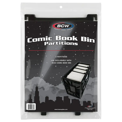 BCW Comic Book Bin Partitions Black | Comic book storage supplies Australia