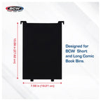 BCW Comic Book Bin Partitions Black | Comic book storage supplies Australia