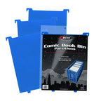 BCW Comic Book Bin Partitions Blue | Comic book storage supplies Australia
