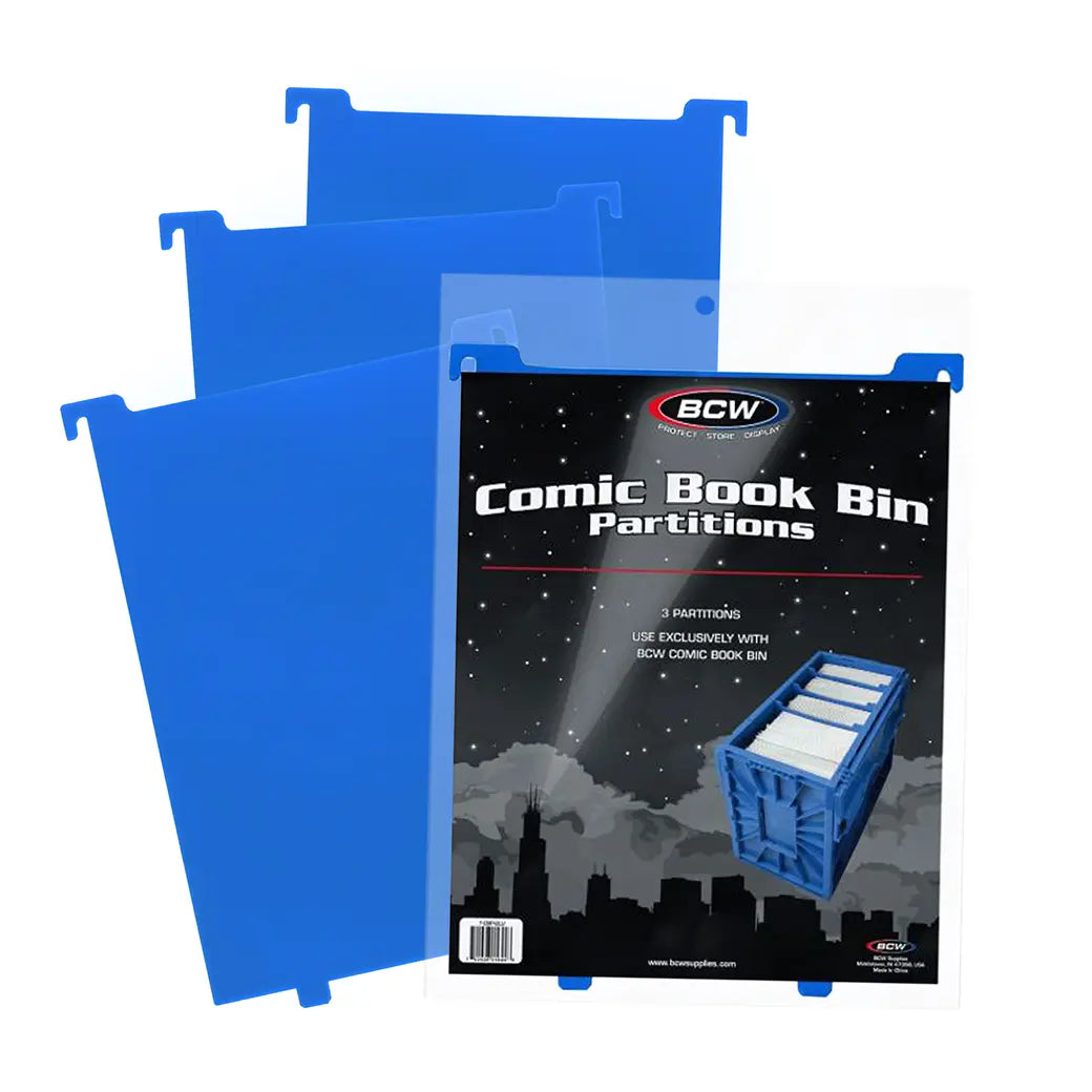 BCW Comic Book Bin Partitions Blue | Comic book storage supplies Australia