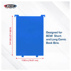BCW Comic Book Bin Partitions Blue | Comic book storage supplies Australia